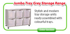 Jumbo Tray Grey Storage Range
