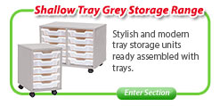 Shallow Tray Grey Storage Range
