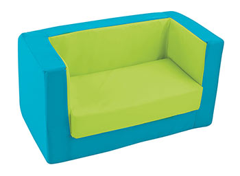 Cube Foam Sofa - (Lime and Aqua)