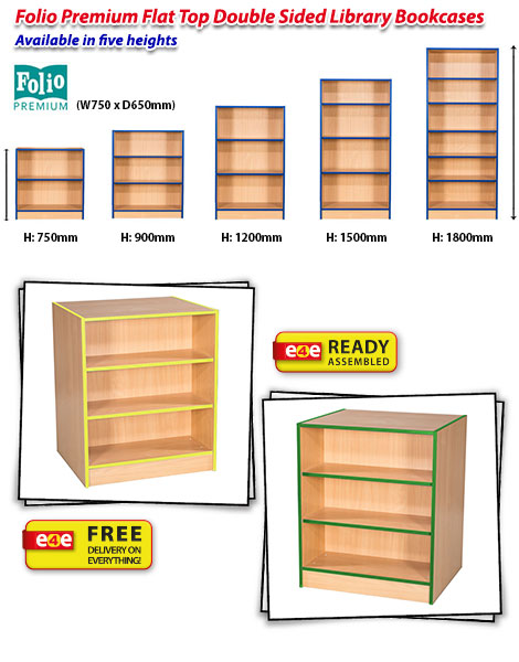 Folio Flat Top Double Sided Bookcase frag