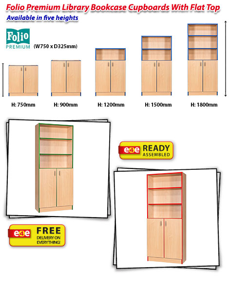 Folio Bookcase Cupboard Flat Top frag