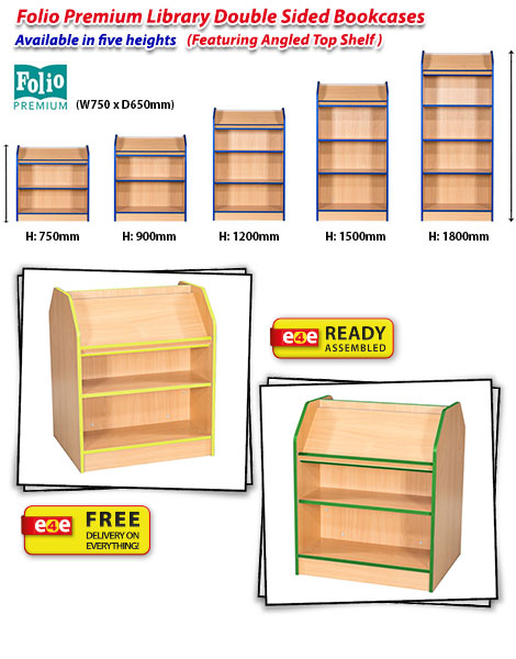 Folio Double Sided Angled Bookcase frag