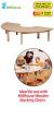 Semi-Circle Melamine Top Wooden Table - 1630 x 560mm - view 1