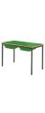 Contract Classroom Tables - Spiral Stacking Rectangular Table with Bullnosed MDF Edge - With 2 Shallow Trays and Tray Runners - view 3