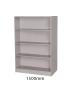 Sturdy Storage - Grey 1000mm Wide Double Sided Bookcase - view 3