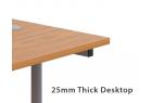 Cantilever Teachers 800mm Depth Rectangular Desk with Pedestal (Bundle) - view 2