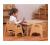 Small Rectangle Melamine Top Wooden Table And 4 Stacking Sturdy Chairs Set - view 4