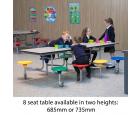 Spaceright Folding Rectangular Table Unit - view 3