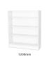 Sturdy Storage - White 1000mm Wide Bookcase - view 2
