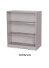 Sturdy Storage - Grey 1000mm Wide Double Sided Bookcase - view 2