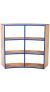 KubbyKurve Library Three Tier Curved Open Back 2+2+2 Shelf Unit - view 2