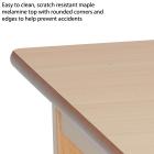 Rectangle Melamine Top Wooden Table - 1120 x 560mm - view 2