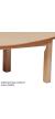 Semi-Circle Melamine Top Wooden Table - 1630 x 560mm - view 3