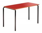 Contract Classroom Tables - Slide Stacking Rectangular Table with Bullnosed MDF Edge - view 1