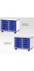 Jaz Storage Range - Double Width Shallow Tray Units - view 3