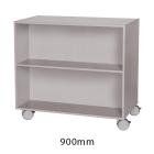 Sturdy Storage - Grey 1000mm Wide Mobile Double Sided Bookcase - view 1