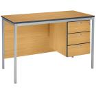 Fully Welded Teachers Desk With PU Edge - 3 Drawer Pedestal - view 1