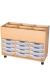 12 Tray Mobile Book Trolley - view 2