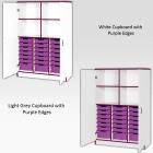 Jaz Storage Range - Triple Width Cupboard With Variety Trays And Open Storage - view 4