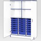 Jaz Storage Range - Triple Width Cupboard With Variety Trays And Open Storage - view 1