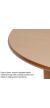 Semi-Circle Melamine Top Wooden Table - 1630 x 560mm - view 2