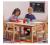 Small Rectangle Melamine Top Wooden Table And 4 Stacking Chairs Set - view 4