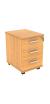 Mobile Under Desk Office Storage Unit - 3 Drawers - view 2