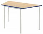 Cast Pu Edged Trapezoidal Classroom Table with Melamine Top - view 1