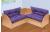 Reading Corner Seat with Purple Cushions (Beech) - view 1