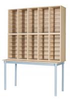 60 Space Pigeonhole Unit with Table - view 1