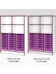 Jaz Storage Range - Triple Width Variety Tray Unit with Open Storage - view 5