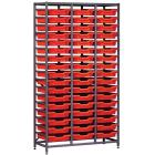 Gratnells Science Range - Complete Tall Treble Column Frame With 51 Shallow Trays Set - 1850mm - view 1