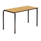 Cast Pu Edged Crush Bent Rectangular Classroom Table with Melamine Top - view 1