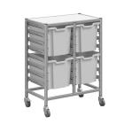 Gratnells Dynamis Double Column Trolley Complete Set - 4 Jumbo Trays - view 2