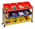 Mobile Solid Beech Single Classroom Tidy - 12 Trays - view 2