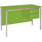Crushed Bent Teachers Desk With MDF Edge - 2 Drawer Pedestal - view 3