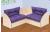 Reading Corner Seat with Purple Cushions (Maple) - view 1