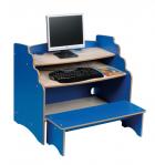Computer Workstation with Bench - view 2
