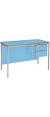 Fully Welded Teachers Desk With MDF Edge - 2 Drawer Pedestal - view 2