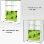 Jaz Storage Range - Triple Width Cupboard With Variety Trays And Open Storage - view 2
