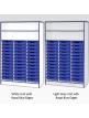 Jaz Storage Range - Triple Width Tray Unit with Top Open Storage - view 2