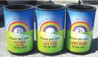 90 Litre Open Top Universal Recycling Bins - Rainbow Graphic - view 1