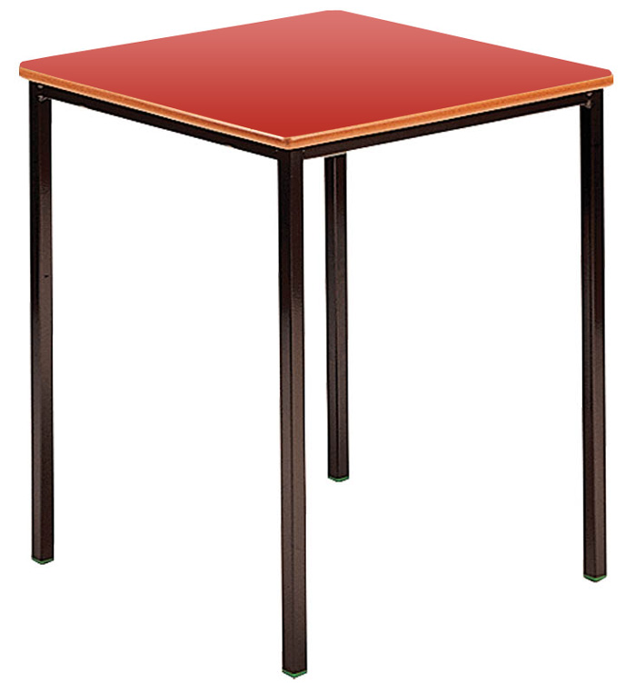 Contract Classroom Tables - Spiral Stacking Square Table with Bullnosed MDF Edge
