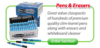 Pens and Erasers