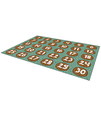 Number Logs Learning Rug
