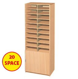 Fully Assembled 20 Space Unit with Cupboard